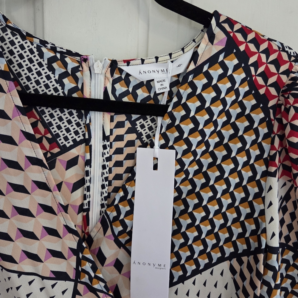 Geometric Patchwork Pattern Jumpsuit - Picture 4 of 10
